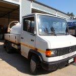 Foto ravvicinata camion bianco